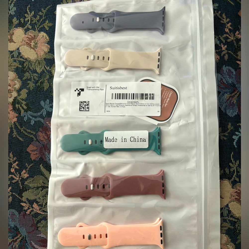 Five Watch Bands to fit APPLE WATCH